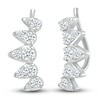 Thumbnail Image 3 of Diamond Climber Earrings 1/3 ct tw Round 10K White Gold