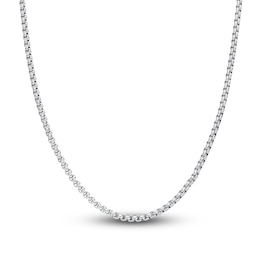 Men's Solid Box Chain Necklace Stainless Steel 24&quot; 3mm