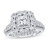 Thumbnail Image 0 of Vera Wang WISH Diamond Engagement Ring 2-1/5 ct tw Round/Princess 14K White Gold