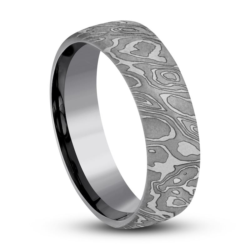 Main Image 2 of Damascus Wild Wedding Band Tantalum 6.5mm