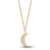 Thumbnail Image 1 of Shy Creation Moon Necklace Diamond Accents 14K Yellow Gold 18&quot; SC55002688