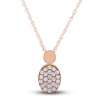 Thumbnail Image 1 of Diamond Pendant Necklace 1/10 ct tw Round 10K Rose Gold 18&quot;