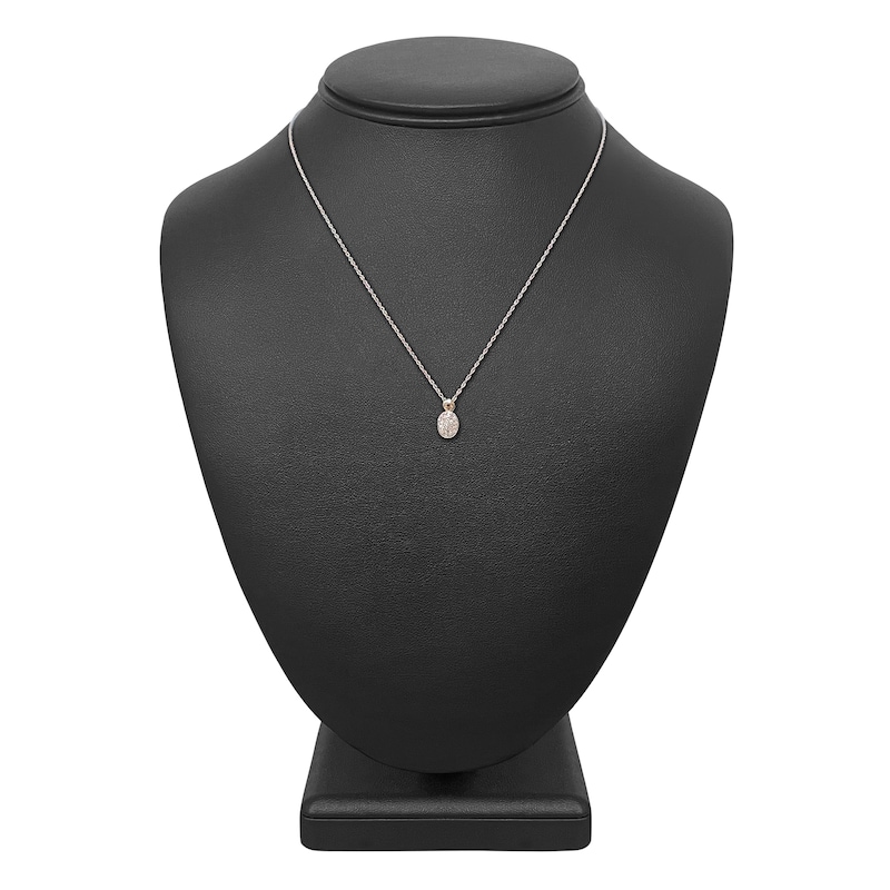 Main Image 4 of Diamond Pendant Necklace 1/10 ct tw Round 10K Rose Gold 18&quot;