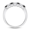 Thumbnail Image 3 of Black & White Diamond Anniversary Band 1/2 ct tw Round 14K White Gold