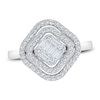 Thumbnail Image 1 of Diamond Fashion Ring 1/3 ct tw Round/Baguette 14K White Gold