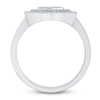 Thumbnail Image 3 of Diamond Fashion Ring 1/3 ct tw Round/Baguette 14K White Gold