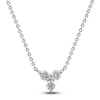 Thumbnail Image 1 of Diamond 3-Stone Pendant Necklace 1/3 ct tw Round 14K White Gold