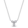 Thumbnail Image 3 of Diamond 3-Stone Pendant Necklace 1/3 ct tw Round 14K White Gold