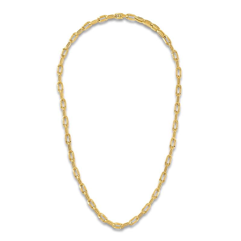 1933 by Esquire Men's Cable Chain Necklace 14K Yellow Gold-Plated Sterling Silver 22" 6mm
