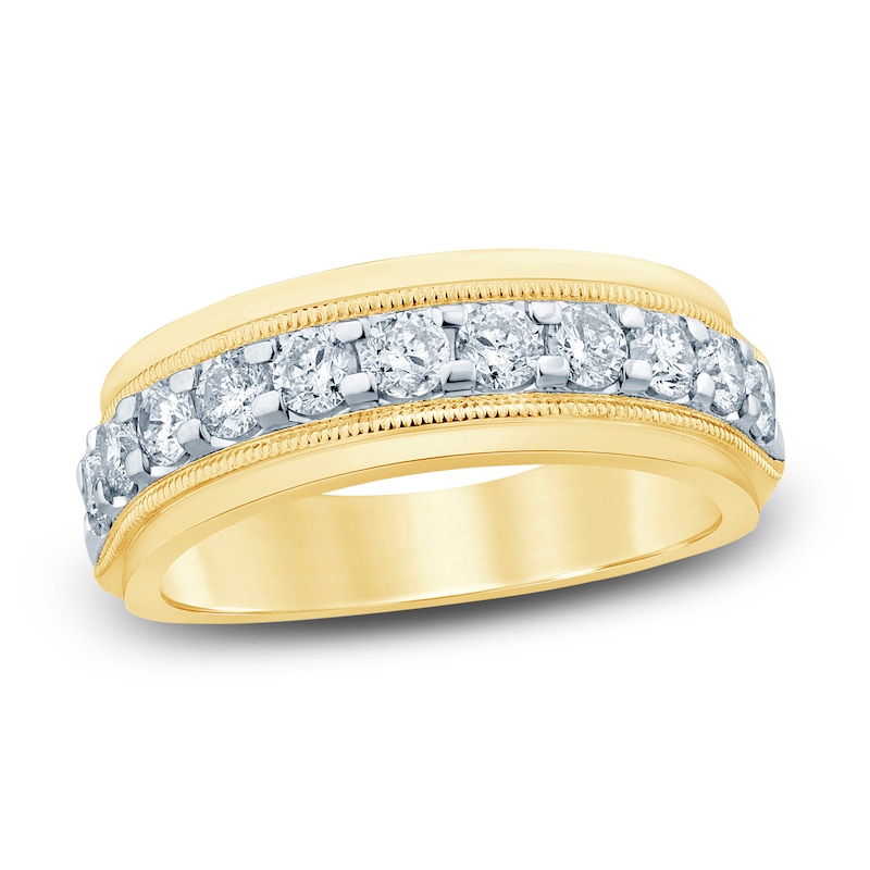 Main Image 1 of Men's Diamond Anniversary Band 1 ct tw Round 14K Yellow Gold