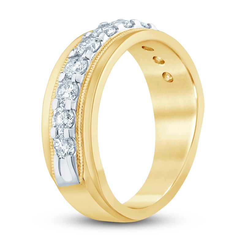 Main Image 2 of Men's Diamond Anniversary Band 1 ct tw Round 14K Yellow Gold