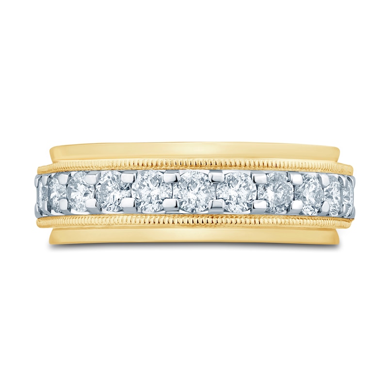 Main Image 3 of Men's Diamond Anniversary Band 1 ct tw Round 14K Yellow Gold