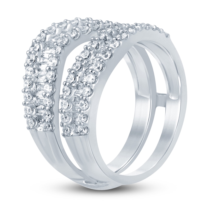 Main Image 2 of Diamond Anniversary Enhancer Band 1-1/4 ct tw Round/Baguette 14K White Gold