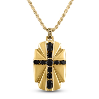 14K Yellow Gold Homme Black Onyx Tag Necklace - Brilliant Earth