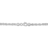 Thumbnail Image 2 of Solid Diamond-Cut Rope Chain Necklace 14K White Gold 18&quot; 3.0mm