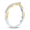 Thumbnail Image 2 of Diamond Chevron Ring 1/4 ct tw Round 14K Two-Tone Gold