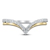 Thumbnail Image 3 of Diamond Chevron Ring 1/4 ct tw Round 14K Two-Tone Gold