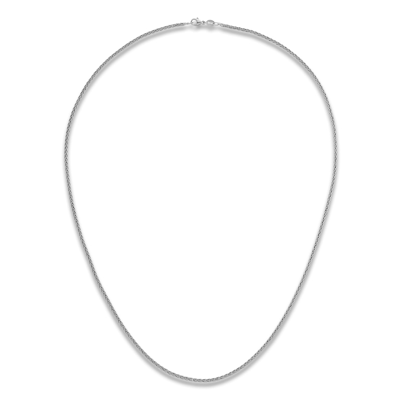 Main Image 2 of High-Polish Wheat Chain Necklace Platinum 18&quot; 2.0mm