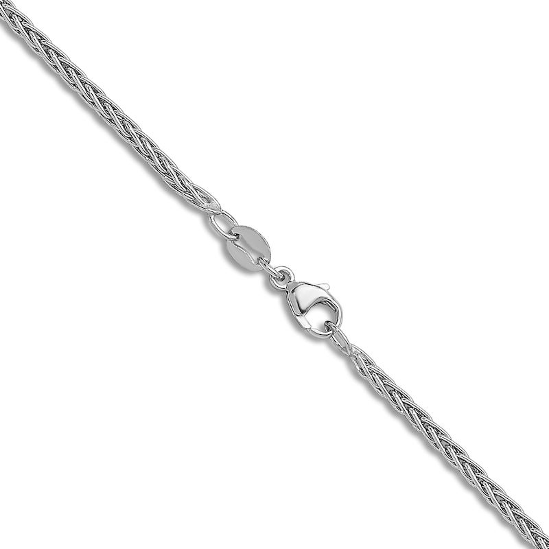 Main Image 3 of High-Polish Wheat Chain Necklace Platinum 18&quot; 2.0mm