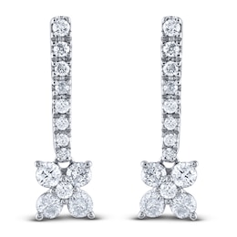 Diamond Drop Earrings 1/3 ct tw Round 14K White Gold