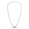 Thumbnail Image 1 of Lab-Created Diamond Riviera Tennis Necklace 15 ct tw Round 14K White Gold 17"