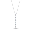 Thumbnail Image 0 of Diamond Bezel Drop Necklace 1/4 ct tw 14K White Gold