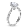 Thumbnail Image 2 of Diamond Engagement Ring 1-1/3 ct tw Pear/Round 14K White Gold