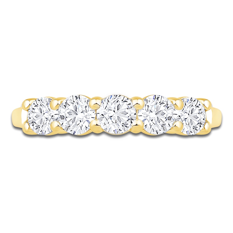 Main Image 3 of Diamond 5-Stone Anniversary Band 1 ct tw 14K Yellow Gold