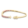 Thumbnail Image 2 of LALI Jewels Natural Ruby & Diamond Bangle Bracelet 1/2 ct tw 14K Yellow Gold