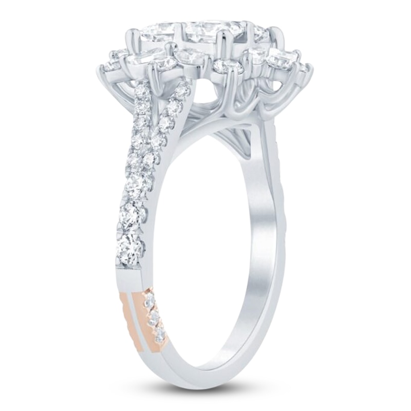 Pnina Tornai Diamond Princess-Cut Quad Engagement Ring 2-1/3 ct tw 14K White Gold