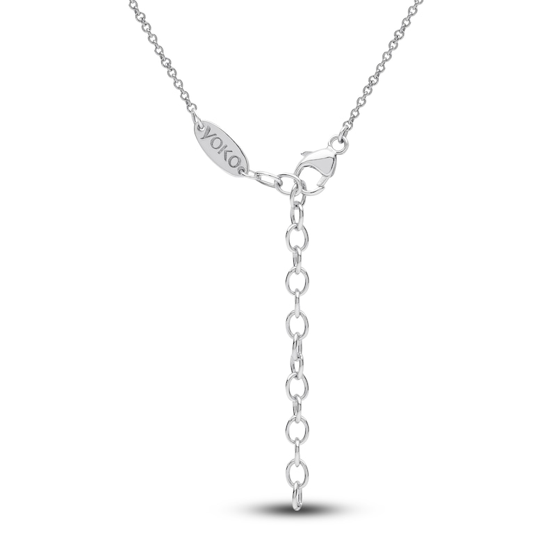 Main Image 2 of Yoko London Akoya Cultured Pearl & Diamond Station Necklace 1/15 ct tw 18K White Gold 18&quot;