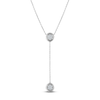 Thumbnail Image 0 of Multi-Diamond Y-Drop Necklace 1/5 ct tw Sterling Silver 18"
