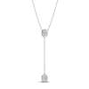 Thumbnail Image 1 of Multi-Diamond Y-Drop Necklace 1/5 ct tw Sterling Silver 18"