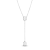 Thumbnail Image 2 of Multi-Diamond Y-Drop Necklace 1/5 ct tw Sterling Silver 18"