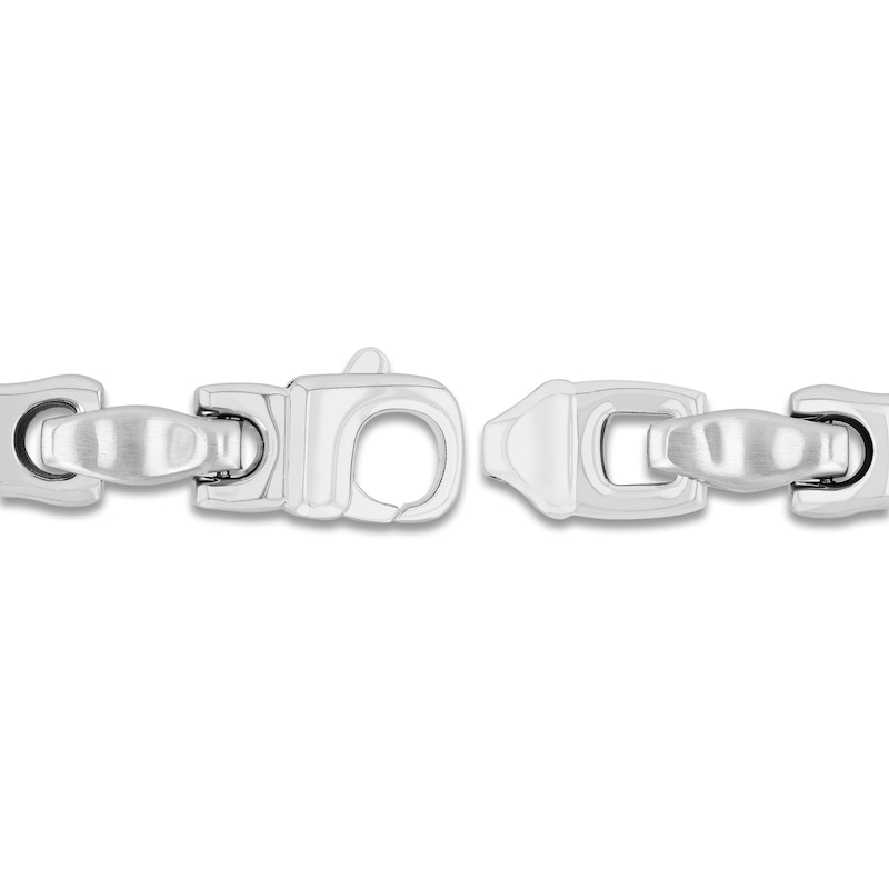 Main Image 3 of Men's Puffed Mariner Chain Bracelet Stainless Steel 9&quot;