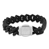 Thumbnail Image 0 of Diamond Clasp Link Bracelet 1/2 ct tw Stainless Steel & Black Ion Plating 8.5"