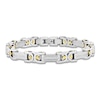 Thumbnail Image 1 of Men's Diamond Byzantine Chain Bracelet 1/4 ct tw Stainless Steel & Yellow Ion Plating 8.5&quot;