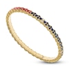 Thumbnail Image 1 of ZYDO Diamond & Natural Multi-Gemstone Stretch Bracelet 1/8 ct tw 18K Yellow Gold 6.5"