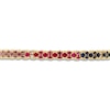 Thumbnail Image 2 of ZYDO Diamond & Natural Multi-Gemstone Stretch Bracelet 1/8 ct tw 18K Yellow Gold 6.5"