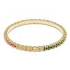 Thumbnail Image 3 of ZYDO Diamond & Natural Multi-Gemstone Stretch Bracelet 1/8 ct tw 18K Yellow Gold 6.5"