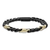 Thumbnail Image 1 of Men's Cuban Chain Bracelet 10mm Black & Yellow Ion-Plated Stainless Steel 8.5&quot;