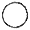 Thumbnail Image 2 of Men's Natural Black Agate Bead & Box Chain Layered Bracelet Black Ion-Plated Stainless Steel 8.5&quot;