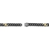 Thumbnail Image 3 of Men's White Lab-Created Sapphire Cuban Chain Bracelet Black & Yellow Ion-Plated Stainless Steel 8.5"