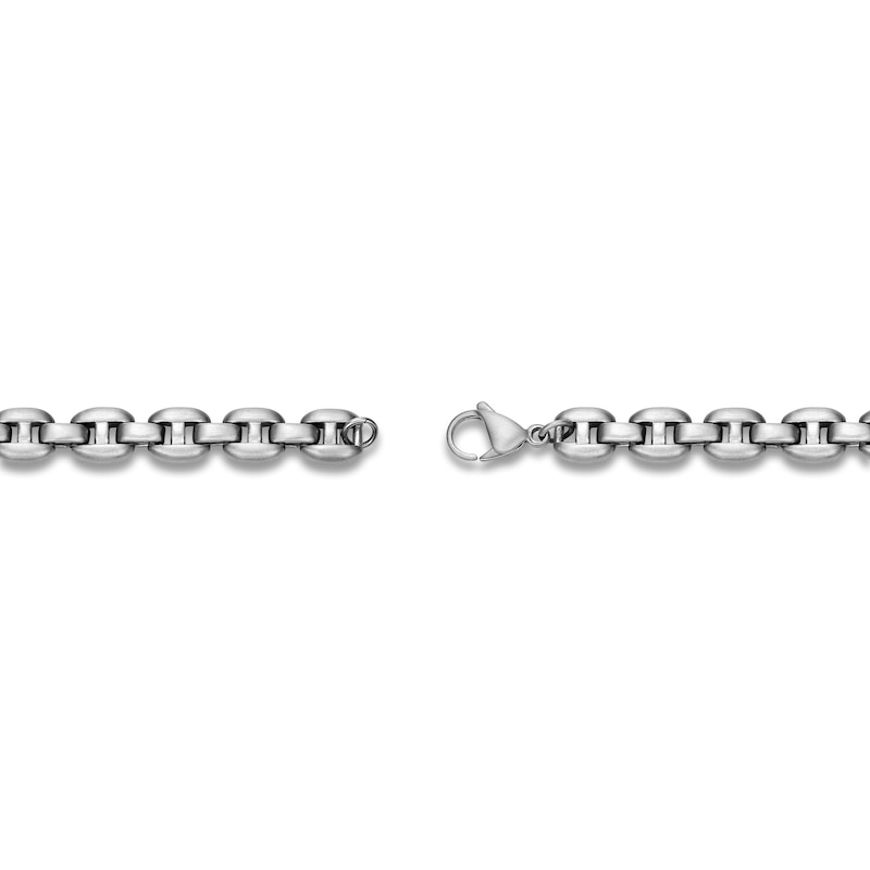 Main Image 4 of Men's Matte Puff Chain Bracelet 8.5mm Stainless Steel 8.5&quot;