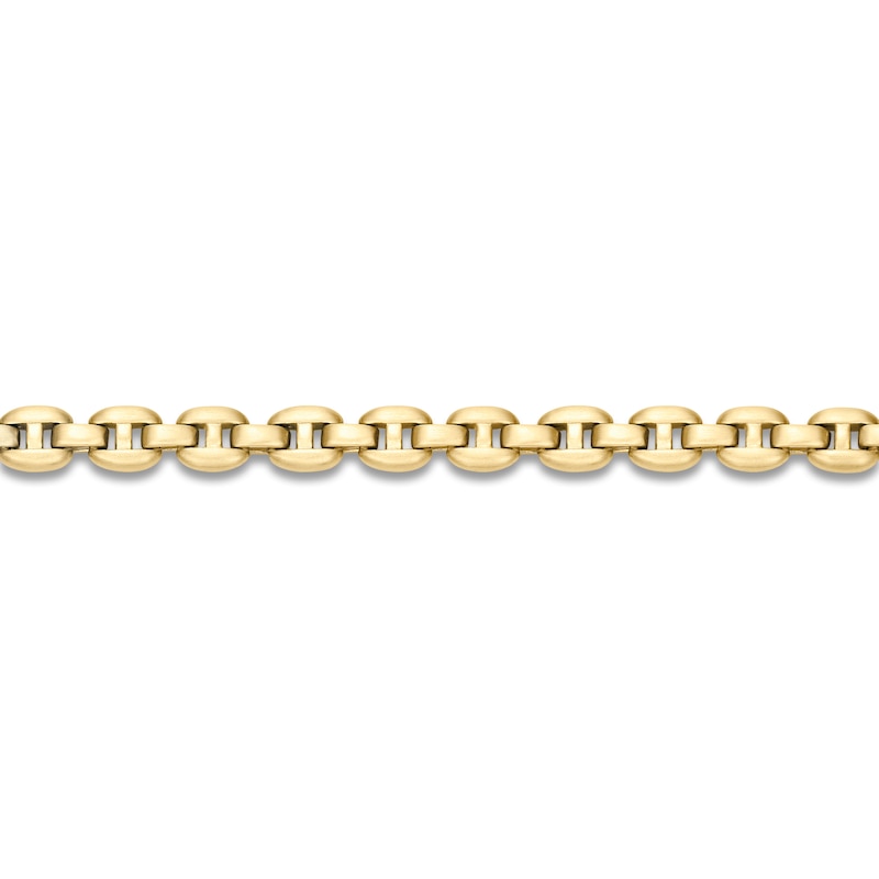 Main Image 3 of Men's Matte Puff Chain Bracelet 8.5mm Yellow Ion-Plated Stainless Steel 8.5&quot;