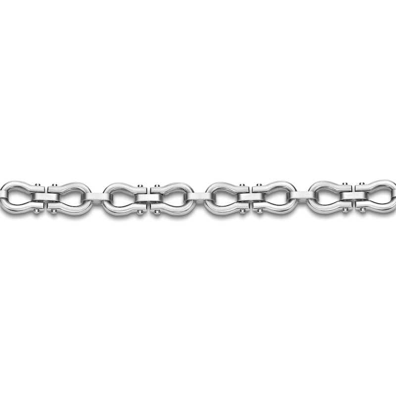 Main Image 3 of Men's Stirrup Link Chain Bracelet Stainless Steel 8.5&quot;