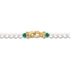 Thumbnail Image 3 of 1933 by Esquire Men's Cultured Pearl & Natural Malachite Bead Necklace 18K Yellow Gold-Plated Sterling Silver 22&quot;