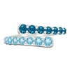 Thumbnail Image 3 of Natural Swiss Blue Topaz & London Blue Topaz Bypass Ring Sterling Silver