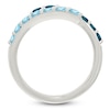 Thumbnail Image 4 of Natural Swiss Blue Topaz & London Blue Topaz Bypass Ring Sterling Silver