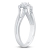 Thumbnail Image 2 of Diamond Bypass Halo Promise Ring 1/4 ct tw 10K White Gold